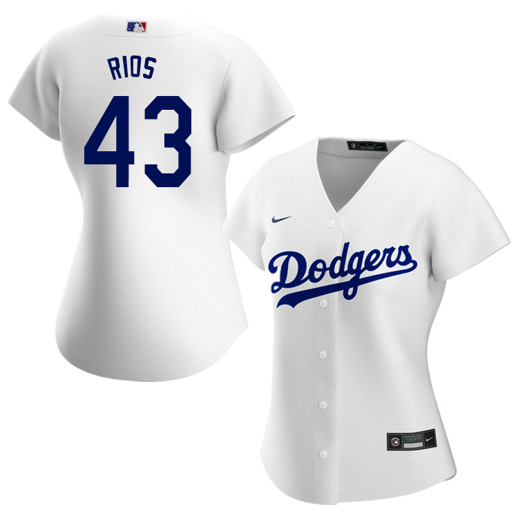 Nike Women #43 Edwin Rios Los Angeles Dodgers Baseball Jerseys Sale-White
